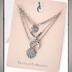 Vertical Collective Celestial Lariat Necklace